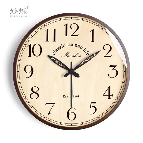 Large Wood Wall Clock Style 3  