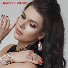 Новые женские серьги для Танцев Живота, сценические серьги с блестящими бриллиантами, восточные индийские танцевальные аксессуары для выступлений