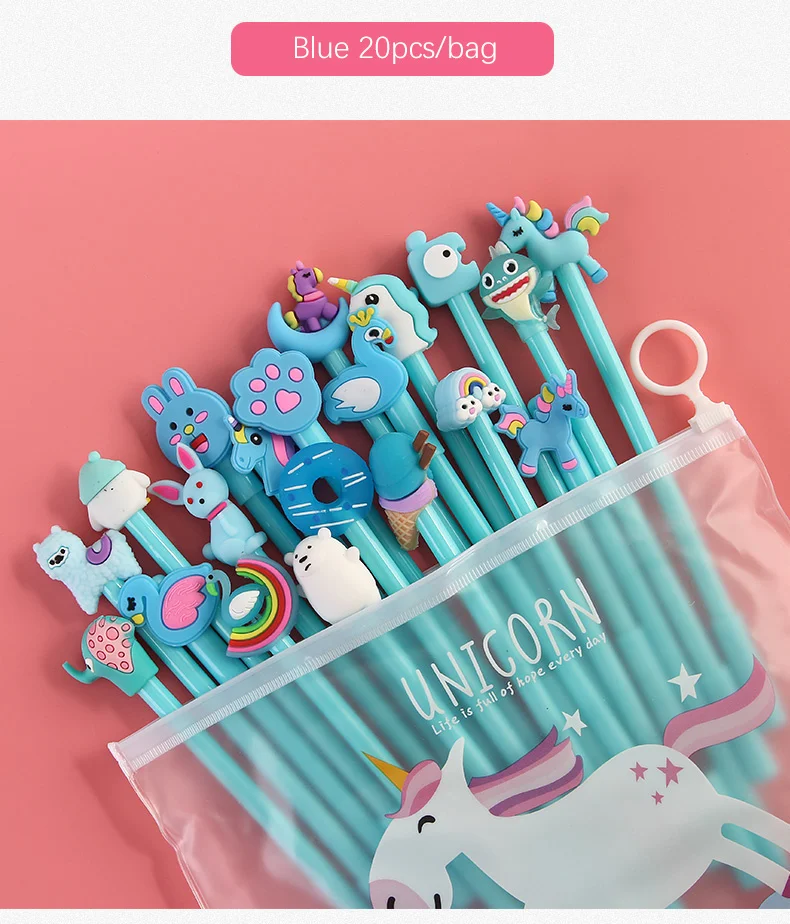 20Pcs/Set Gel Pen Unicorn Pen Stationery Kawaii School Supplies 9 H0641cea327874520bd7b51df723cc10bE