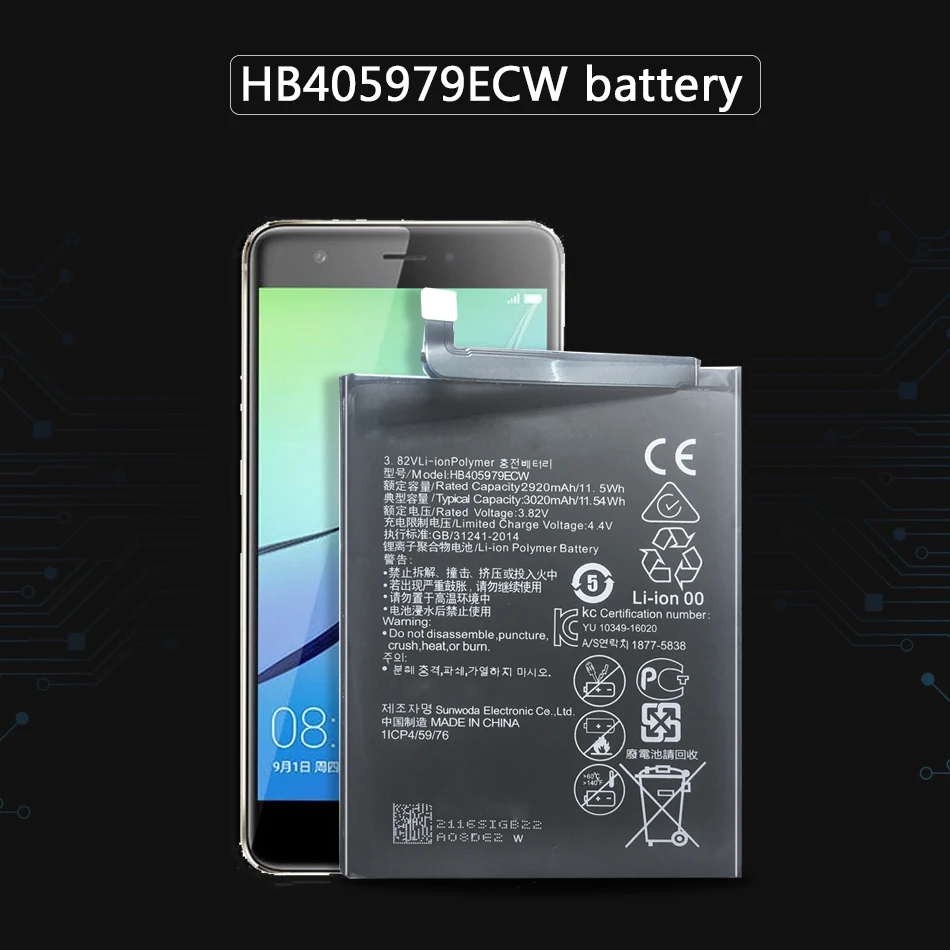 HB405979ECW Батарея для Huawei Honor 6a DLI-AL10 DLI-AL10B DLI-TL20 DLI-L22 Honor 8A JAT-LX3 LX1 L41 L29 AL00