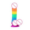 Realistic Dildo Rainbow Penis Super Huge Big Dildo with Suction Cup Sex Toys for Woman Female Faloimitator Lesbian Use 1