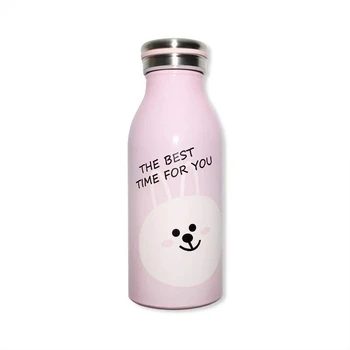 

Creative cute female portable literary fresh water cup mug student stainless steel cartoon mini personality big belly cup