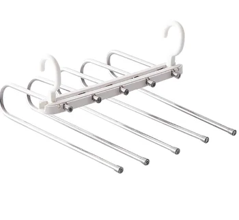 

Stainless Steel Foldable Space Saving Wardrobe Organizer for Pants, Jeans, Trousers Skirts, Scarf