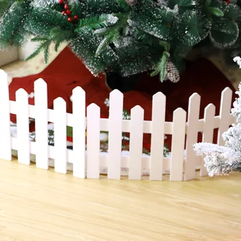 

120*25cm Miniature Small Wood Fencing DIY Fairy Garden Christmas Tree Decoration Gates Decor Ornament White/Coffee Colors