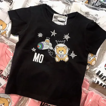 

Fashion Kids Cartoon Bear Pattern Tees Baby Boys and Girls Cotton T Shirt High Quality Children Clothes Kids Casual Tops2-10T