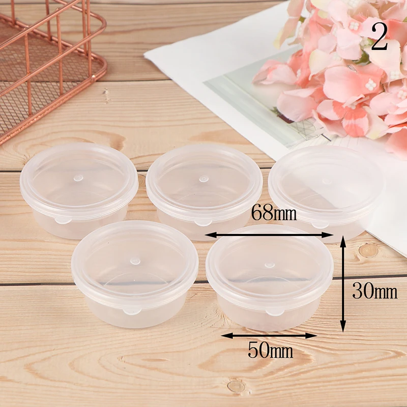15g/20g 10PCS Slime Box Plastic Transparent Slime Containers Storage Organizer Box With Lids For Fluffy Clear Slime Mud - Цвет: A2