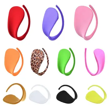 

Women C String Mini Cover Briefs Solid Color Invisible Knickers Leopard Lingerie 83XF