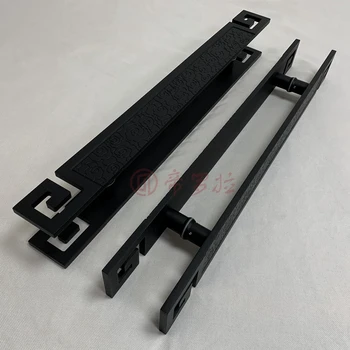 

Freeshipping Black color Door Handle Modern Glass Wooden Door Handle Hotel Stainless Steel Handle
