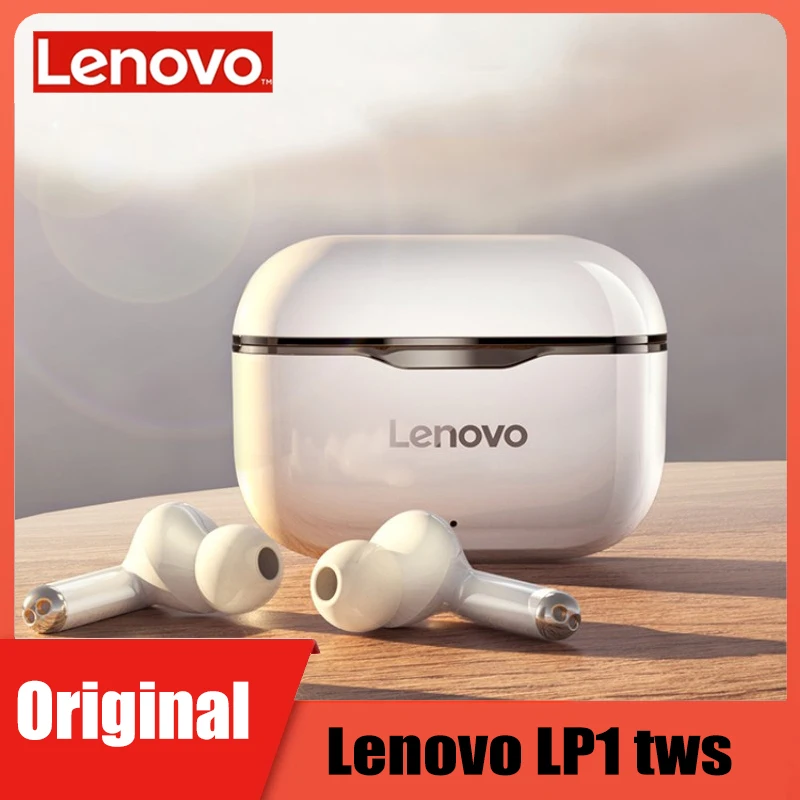 Lenovo LP1 TWS Wireless Earphone Bluetooth 5.0 Dual Stereo Noise Reduction Bass Touch Control Long Standby