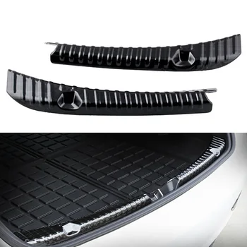 

Decorative Car Accessories Rear Trunk Exterior Anti Scratch Strip Trim Stainless Steel Bumper Protector Guard For Tesla Model 3