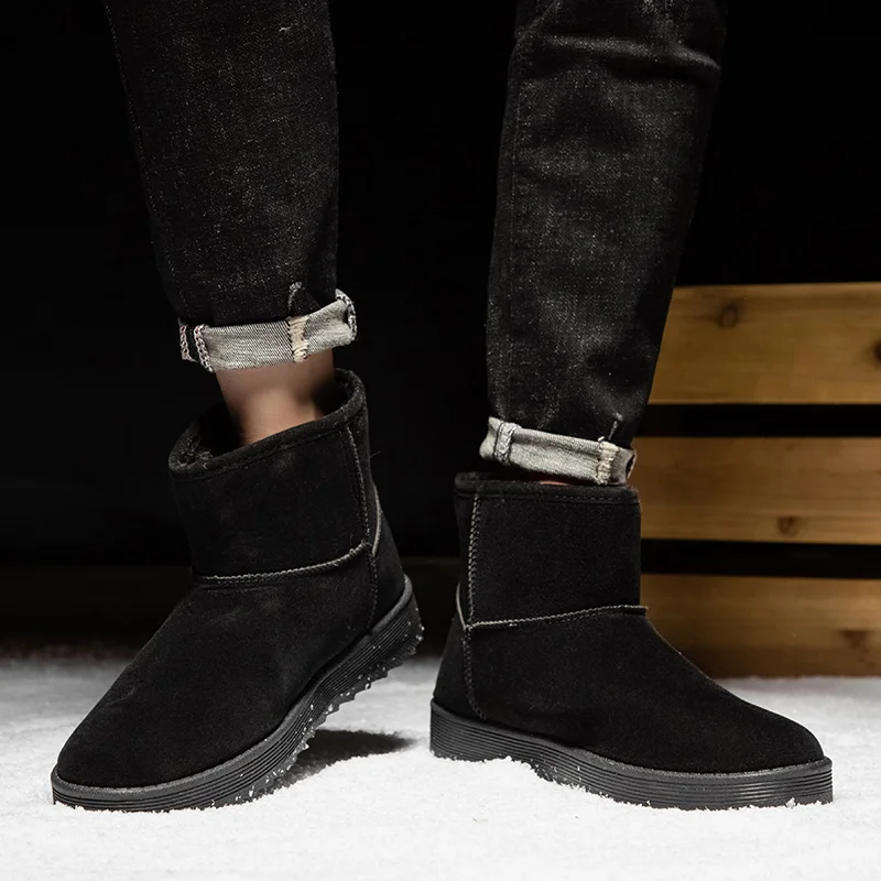 fashion Men's boots outdoor fashion boots top quality men's leather shoes slip on handmade rubber ankle boots men