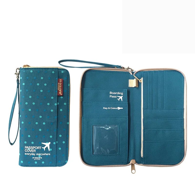 M Square-Passport Wallet Card Holder Purse Men Women Travel Accessories Organizer