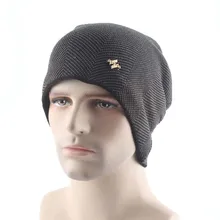 Новая мода для взрослых мужчин зимняя теплая шапка для унисекс трикотажные повседневные шапочки Skullies хлопок шерсть шапки брендовые уличные Твердые Gorros