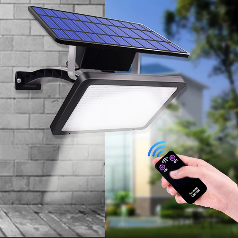 

2020 Solar Light Outdoors Remote Control Led Outdoor Wall Light Waterproof Solar Adjustable 48LED Super Bright Outdoor Lighting