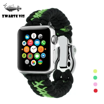 

Sport Woven Rope Strap for Apple Watch Band 44mm 40mm 38mm 42mm Nylon Survival Bracelet for iwatch Series 5/4/3/2/1 Ribbon Belt