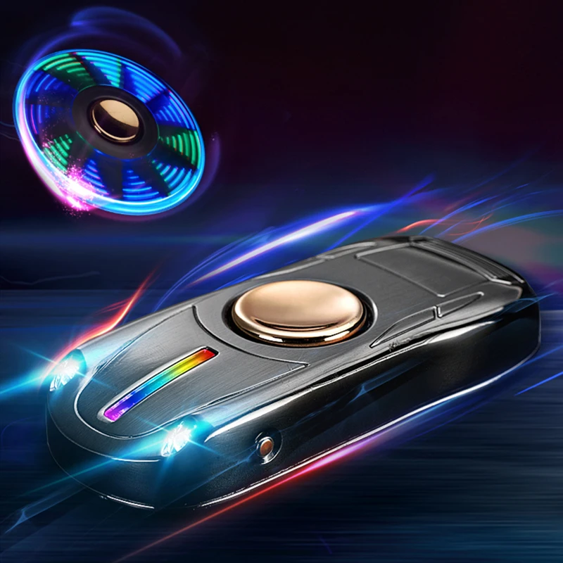 Electric lighters fidget spinner windproof USB rechargeable smoking accessories sports car model cigarette lighter men gift | Дом и сад