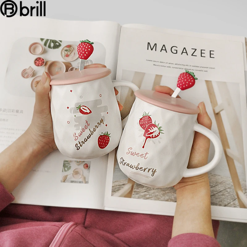 Creative Ceramic Coffee Mug Set Travel Cute Cup Coffee Mug Kawaii Cute Cups  Mug Taza Personalizada Regalo Couple Gift Canecas - AliExpress