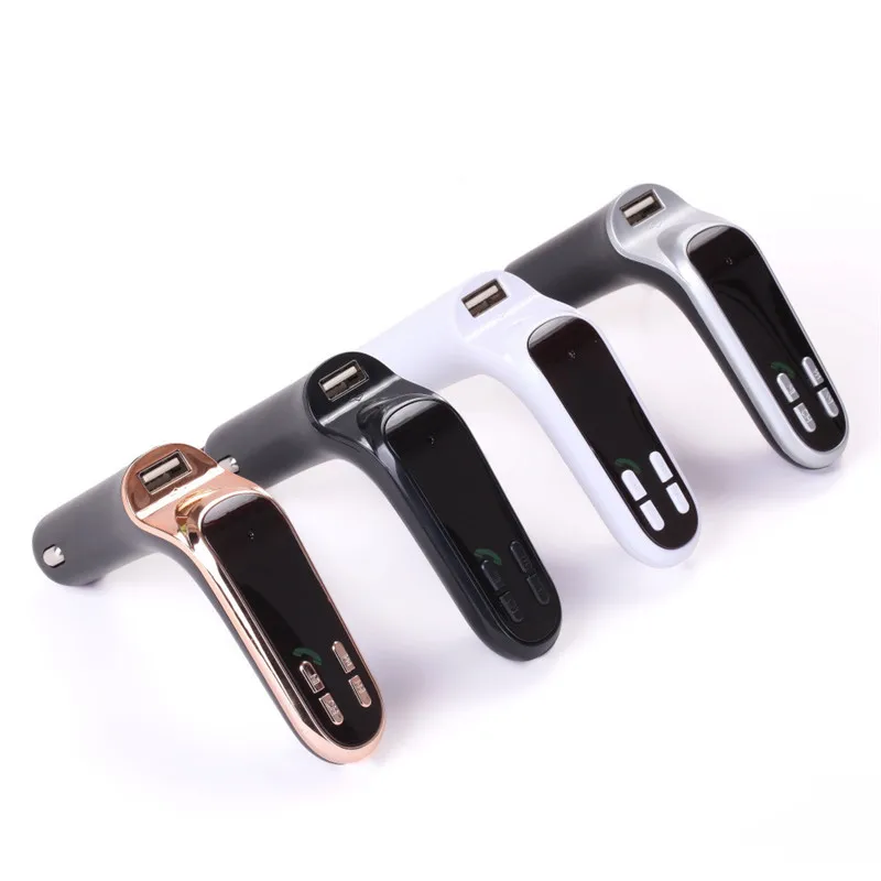 5V зарядных порта USB для автомобиля Зарядное устройство заряда телефона 1-Порты Bluetooth Зарядное устройство для зарядки телефона адаптер Поддержка FM TF ЖК-дисплей Дисплей