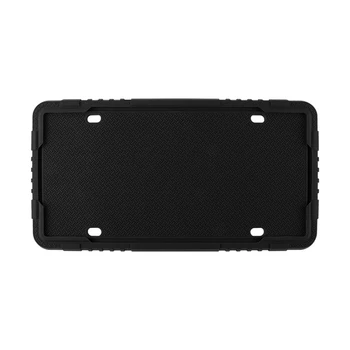

2pcs US Car Silicone License Plate Frame Drainage Hole Strong Flexibility Licenses Plates Exterior Accessories