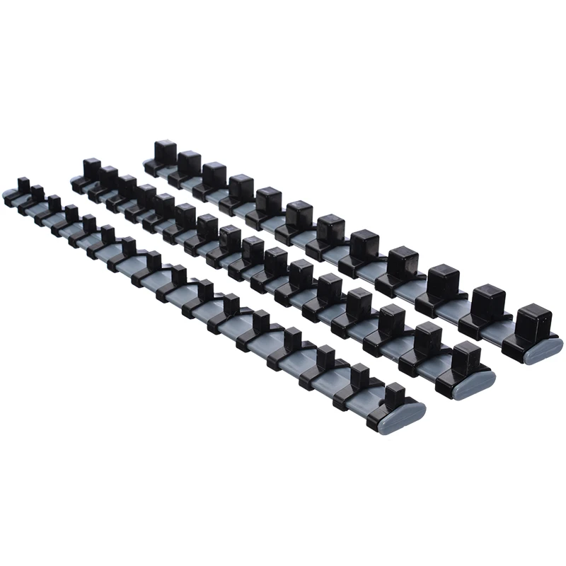 

Multi Wall Mounted Socket Rail Holder Set Quality Plastic Storage Holder Organizer Shelf Stand Tool Organizer 1/4" 3/8" 1/2"