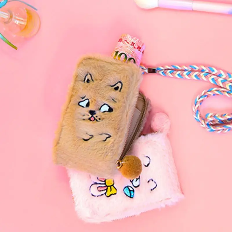 Маленький кошелек для женщин и девушек, держатель для кредитных карт и ключей с ремешком на шею