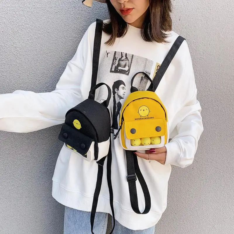 

Women Canvas Backpack Cartoon Cute Kids Children Shoulder School BagTeenager Student Travel Small Knapsack