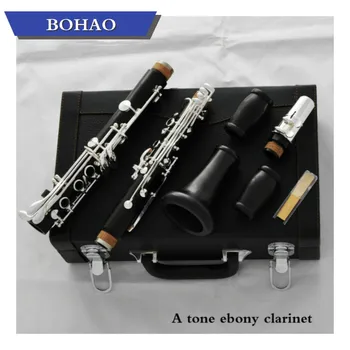 

Professional 17 Key A Clarinet Ebony Wooden Material 2 barrels W/case