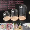 1pc 1:12 Dollhouse Miniature Decor Flower Display Glass Display Bell Jar With Wood Base Dollhouse Decoration Accessories 15 Size 2
