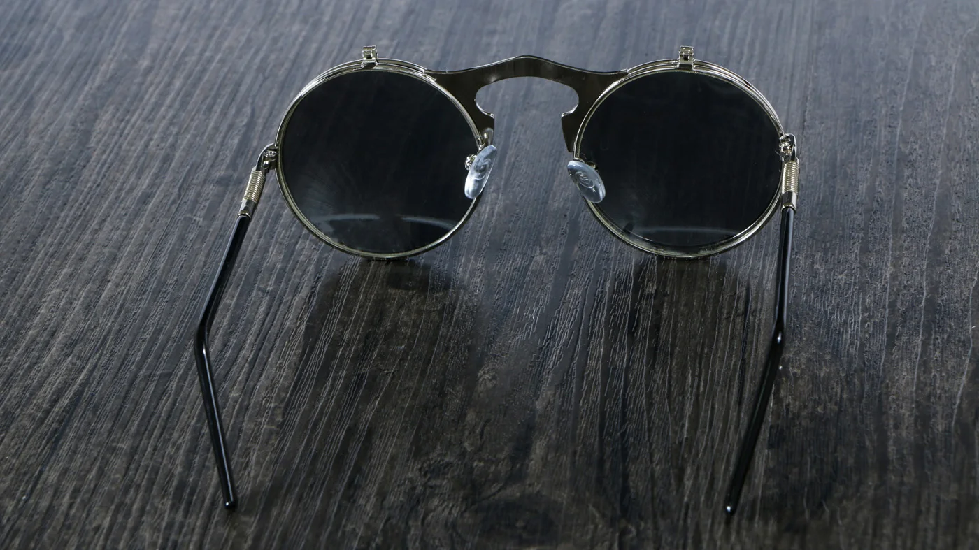 Стимпанк Солнцезащитные очки круглые металлические OCULOS De Sol женский стиль Ретро Флип Круглые двойные металлические солнцезащитные очки мужские круглые солнцезащитные очки