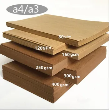 

50-100sheets Well Packed High Quality A4 Hard Kraft Paper 80-400gsm DIY Handmake Card Making Craft Paper Paperboard Cardboard
