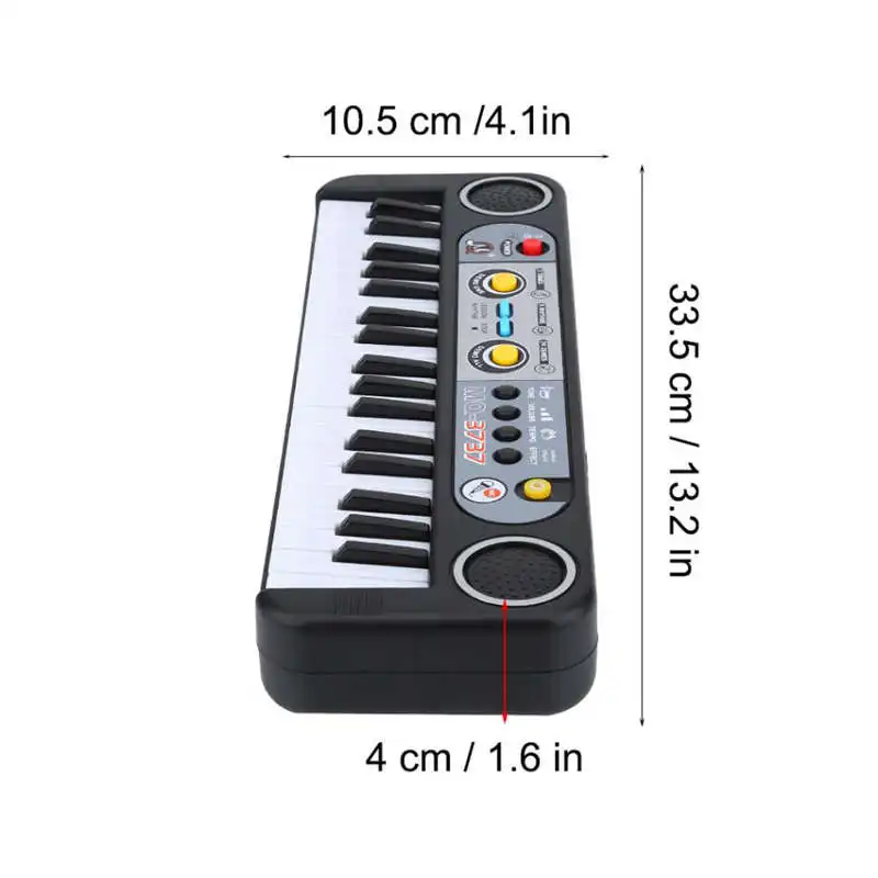 37-электронный ключ Органы цифровой клавишной панелью Пианино музыкальные инструменты Детские игрушки С микрофоном