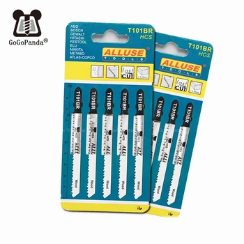 

Free Shipping 10Pcs/lot 74mm-100mm HCS T101BR Jig Saw Blades for Accurate Line Cutting Soft Wood Laminate Board