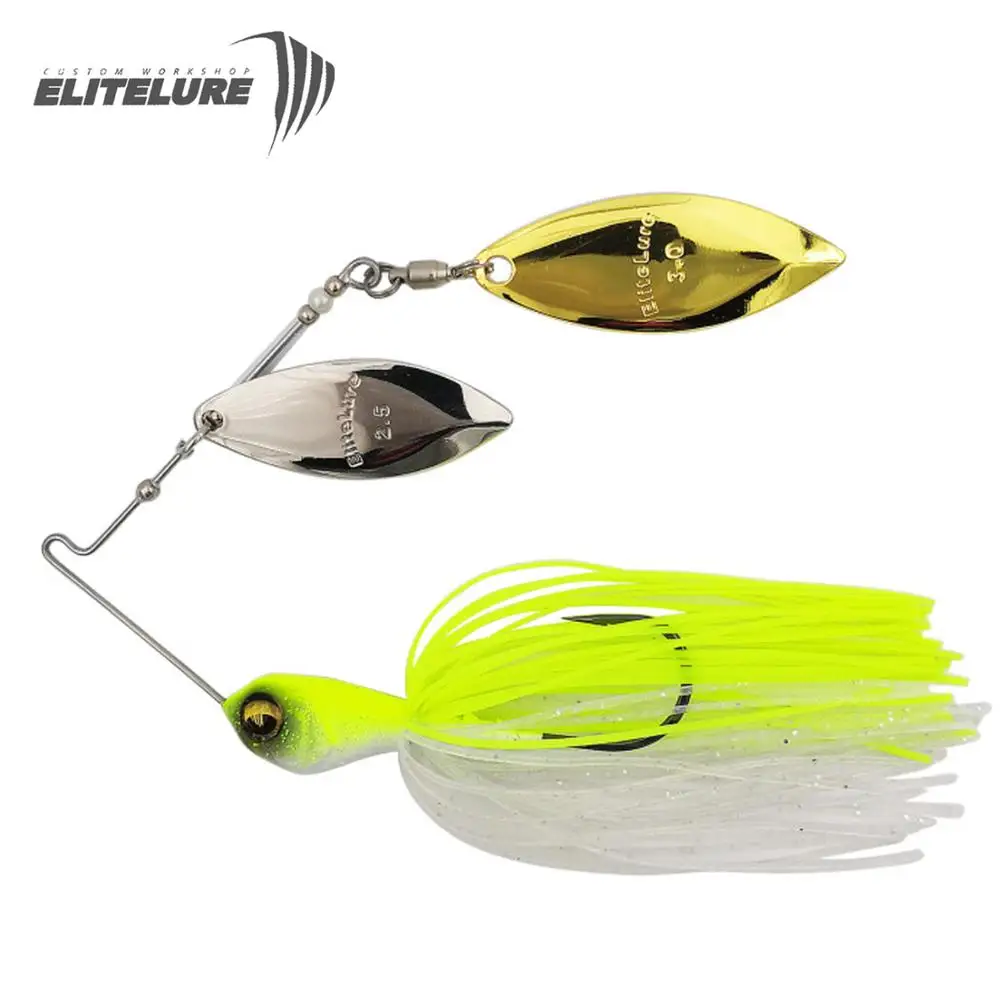 New ELITELURE Rubber Skirt Jig 10/14gSpinner Bait Spinning Lure Metal Spoon  Wobbler With Barbed Hook For Bass Trout Pike Fishing