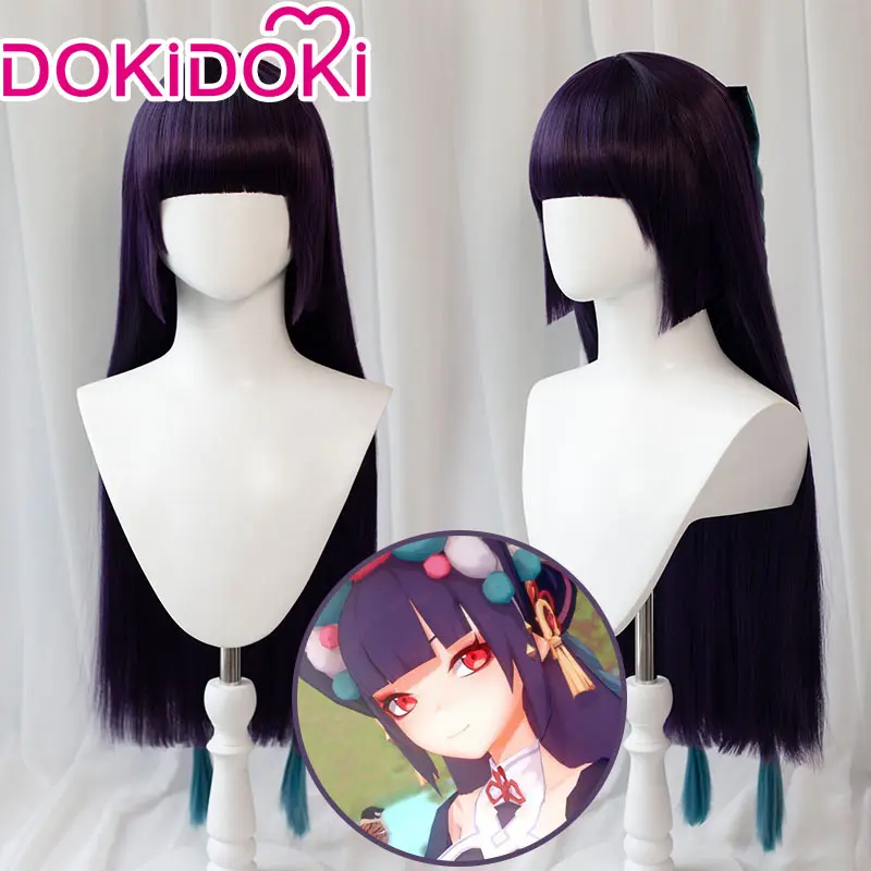 В наличии парик для косплея по мотивам игры DokiDoki Genshin Impact на Хэллоуин Юнь Цзинь