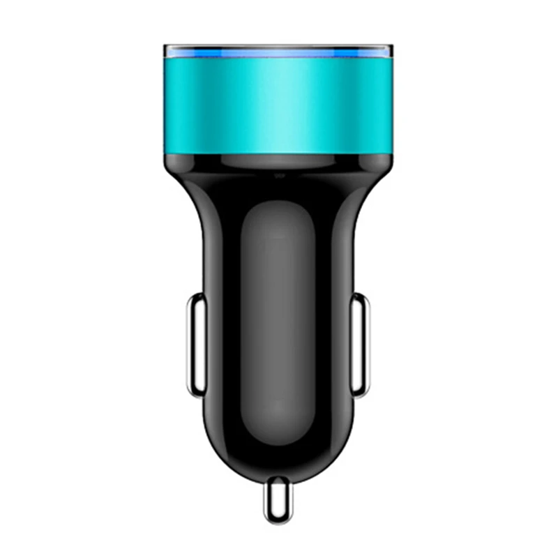Blue Автомобильное зарядное устройство 5V 3.1A с светодиодный дисплей Универсальный двойной USB телефон автомобильное зарядное устройство автомобильные электрические адаптеры аксессуары - Название цвета: Blue