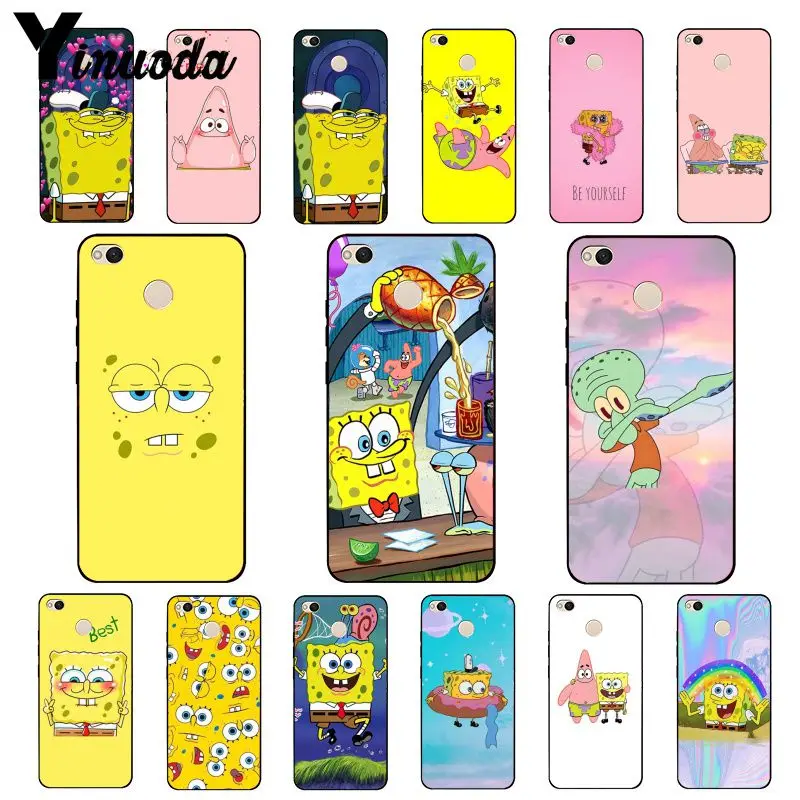 

Yinuoda SpongeBob SquarePants Sponge Bob Phone Case for Xiaomi Note3 mi5 6 A1 A2 Lite Mi9 9SE mi8lite 8explorer