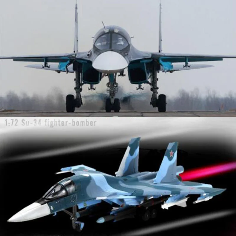 1/72 масштаб Камуфляжный боец модель Советского Союза Темно-Синяя армия Su34 металлический самолет Россия самолет с базой игрушки шоу детские коллекции