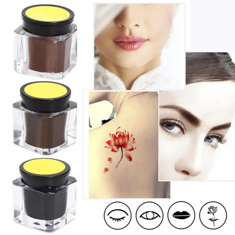 Permanent Makeup Ink Tattoo Ink Microblading Pigment For Beginners Training Eyebrow Tattoo Makeup Tool TSLM1 15g