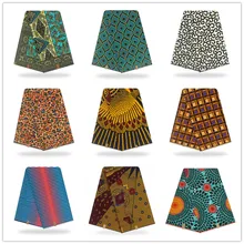 Африканская батик, восковая ткань, пагне, воск, Анкара, восковая ткань, Африканский воск, принты золотого цвета, тонкая ткань, 6 ярдов, для шитья свадебного платья