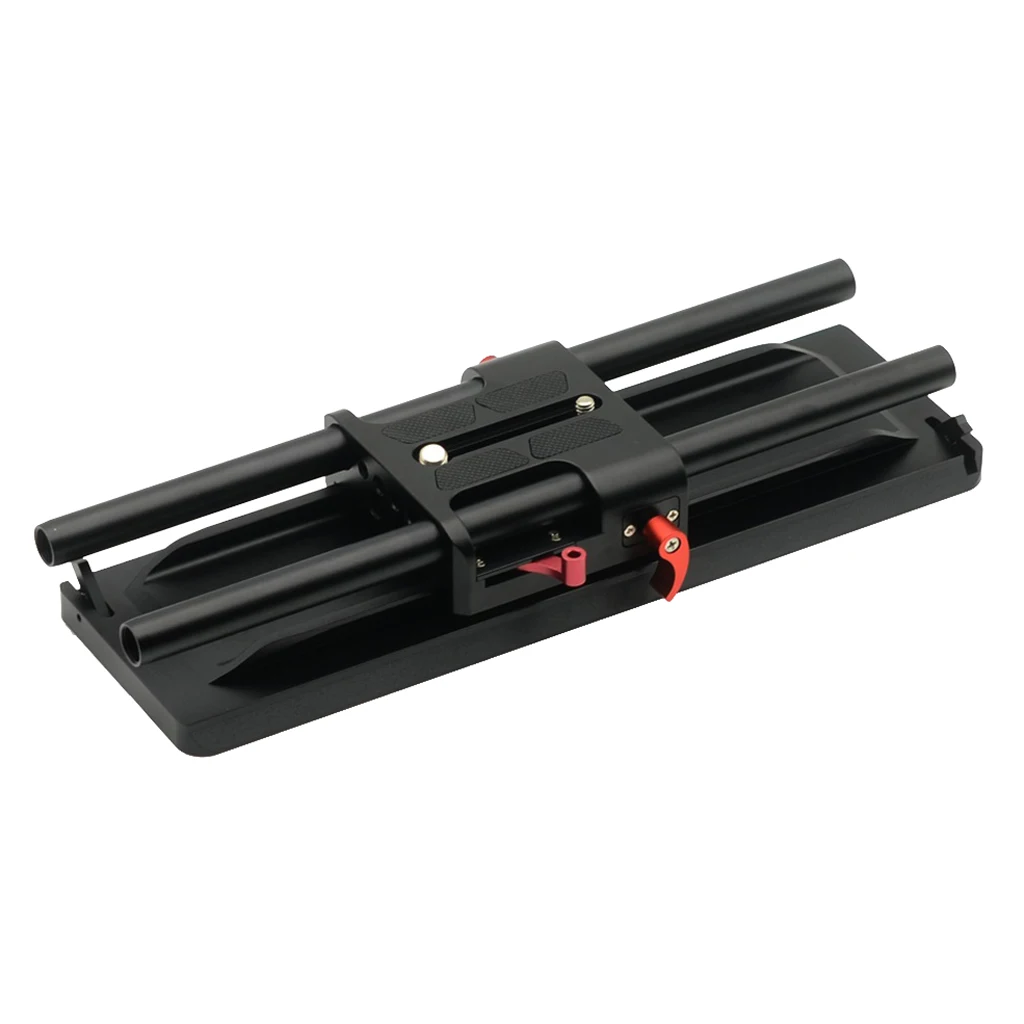 Aluminum Alloy Camera Base Plate Quick Release Plate System for 15mm Rod Systems SLR DSLR Camera Studio Photography Accessories