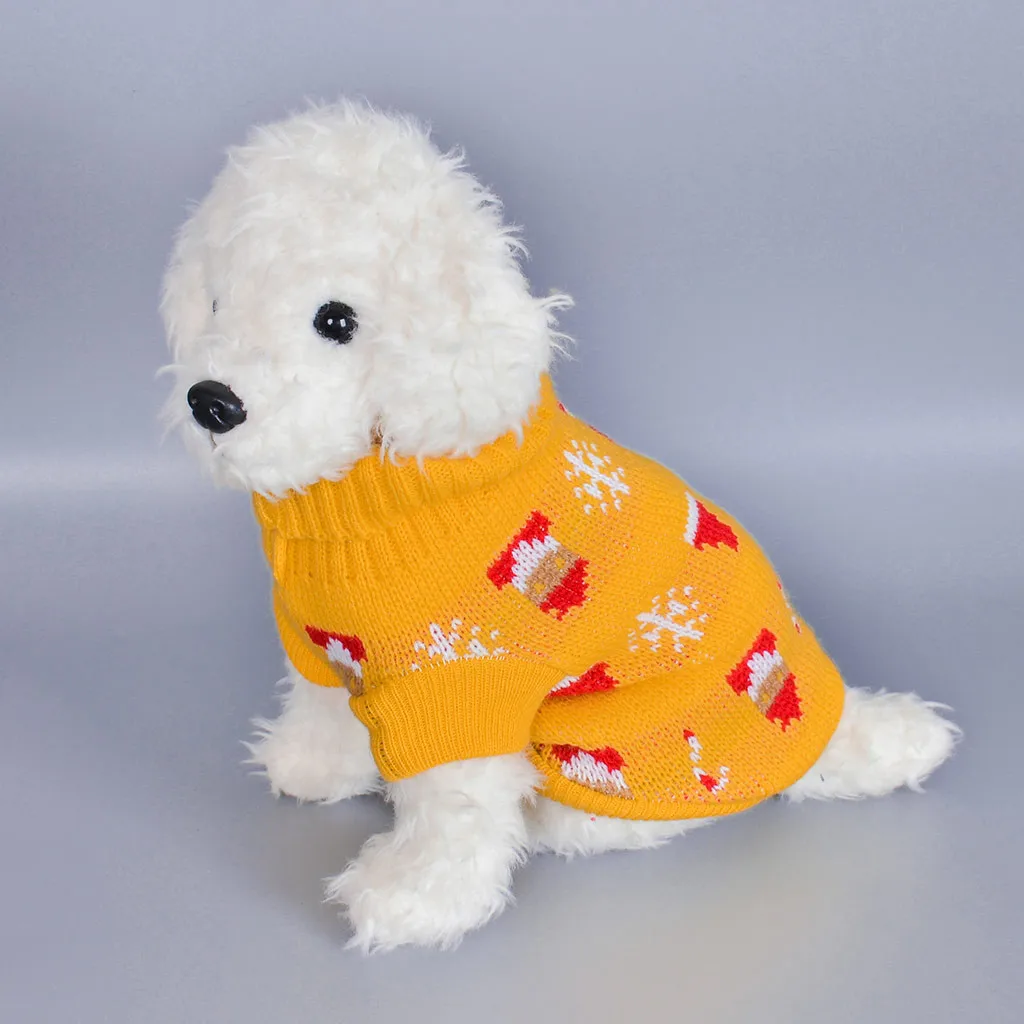Модный свитер, теплая зимняя водолазка для собак, кошек, Рождественский свитер, костюм, одежда, мягкое пальто для собак, тренировочный жилет, 1 шт