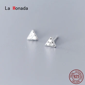 

La Monada Stud Earrings For Women Silver 925 Triangle Geometry Fine Women Earrings Jewelry Stud Earrings 925 Sterling Silver