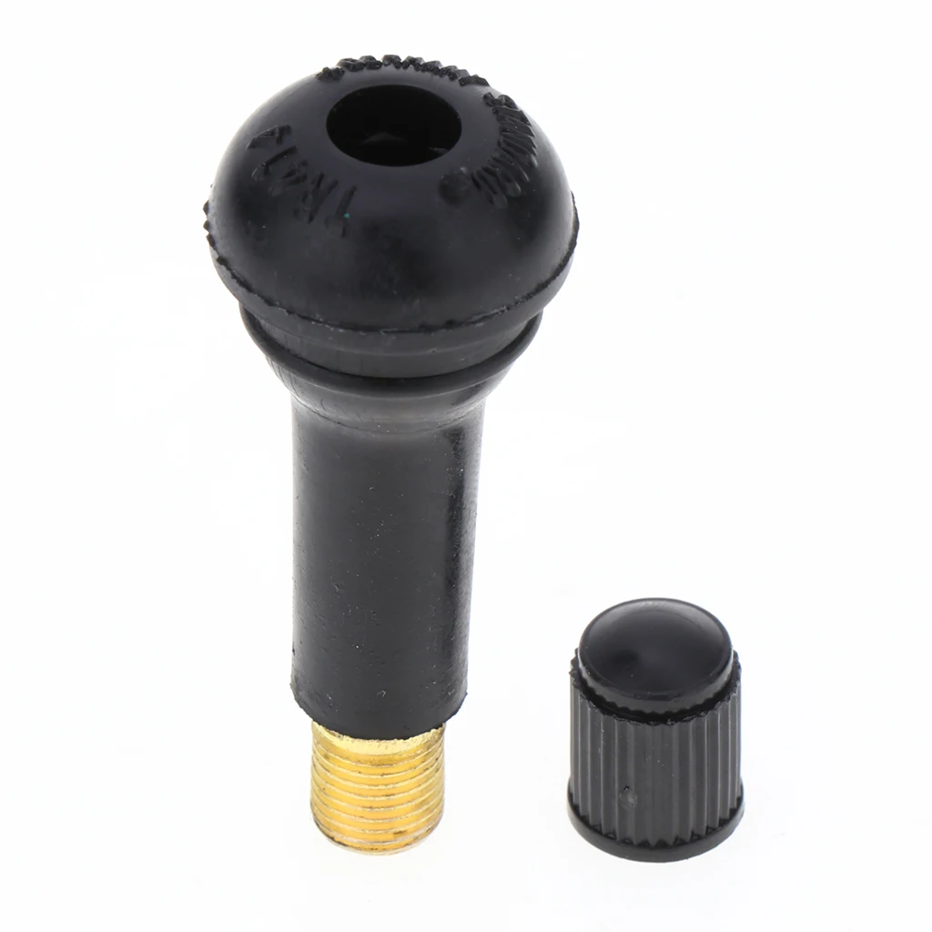 100 Pieces TR414 Tubeless Tire Valve Stems Stubby for ATV, Lawn Mower