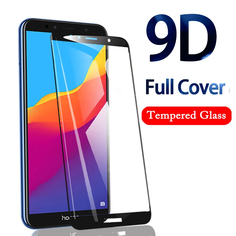 

9D Protective Glass On For Huawei Honor 7A Tempered Screen protector Glass Honor7a 7x 8a pro 8c 8s 8x 8 9 10 lite Glass Film