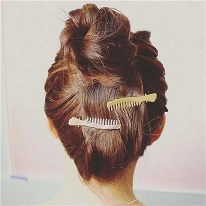 

Simple Women Hairpin Comb Pattern Hair Clip Hair Barrettes Apparel Accessories Headpiece Fashion Jewelry 2019 Bijoux WD690