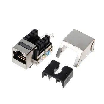 

RJ45 Keystone Cat6 Shielded FTP Copper Alloy UTP Network Module Keystone Jack Network Connector Adapter Socket Keystone Jack