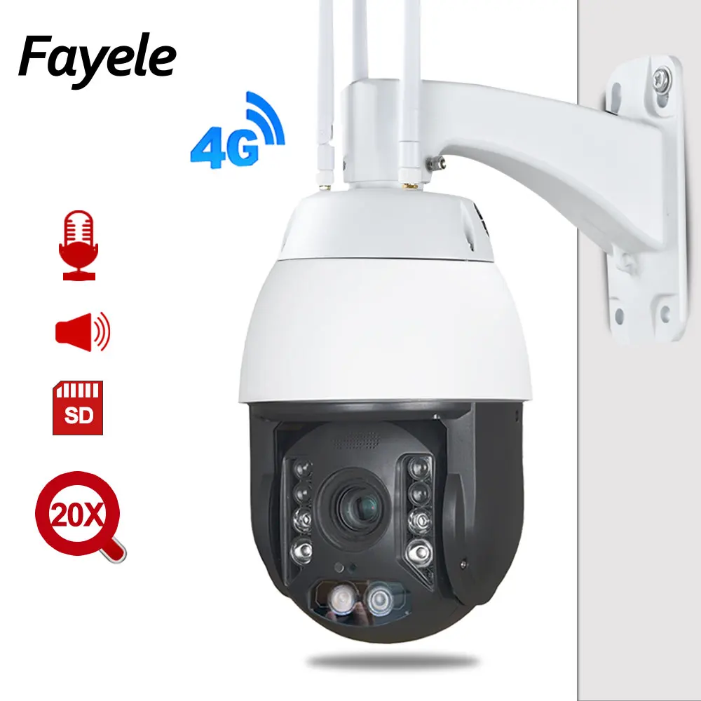 CCTV безопасности 1080P 3g 4G PTZ камера SIM карта Wifi беспроводная уличная HD ip-камера IR150M 20X Zoom LTE P2P мобильный вид Camhi Солнечная