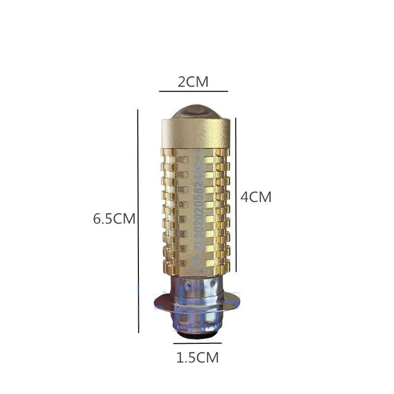Motociclo Dc 12V-80V 35W Ba20D Faro Led Lampadina Luce Bianca