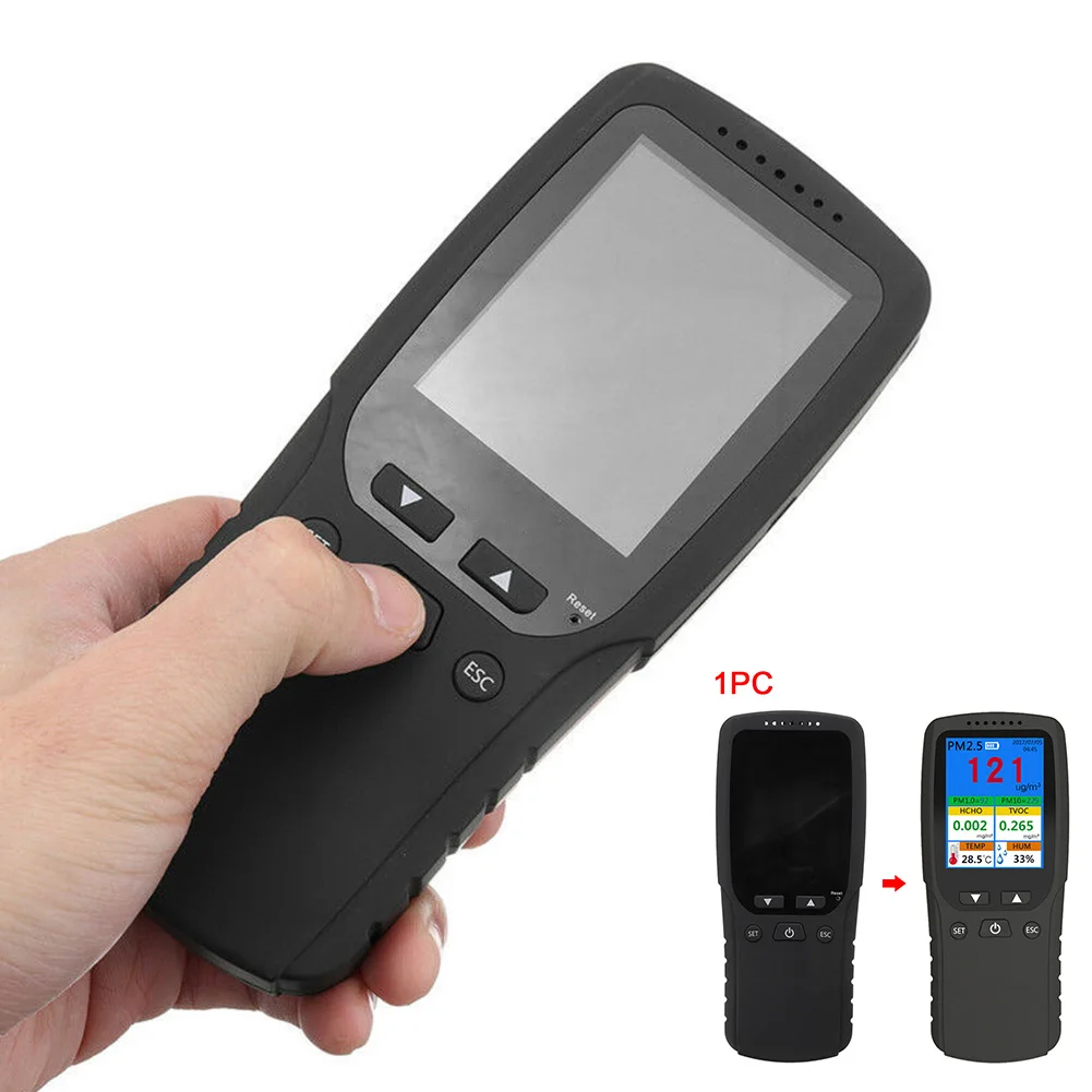 

Convenient Wide Usage Easy Operate Digital Handheld Tester Chargable Monitor Office LCD Display Fast Home Air Quality Detector