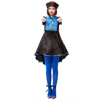 

Oriental Zombie Horror Costume Halloween Cosplay Dress With Sticker Toy For Children Kids Educational Toys Birthday Gift - XL M